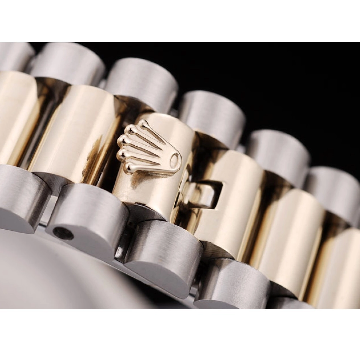 MiroTime 0709 Rolex DateJust Gold Ribbed Pattern Bezel Brown Dial
